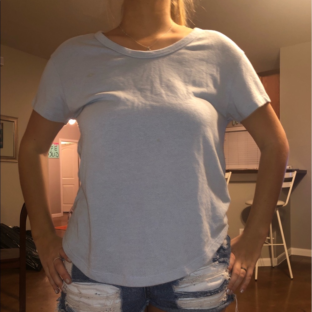 light blue zara top